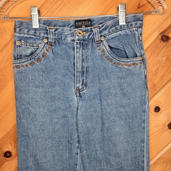 Y2K Youth Girls Nautica Jeans Boho Hippie‎ Fall Size 10 Blue Jeans - Picture 2 of 8